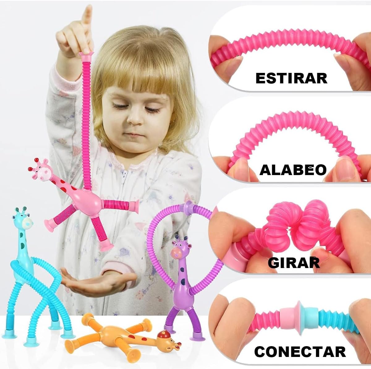 Jirafa Con Ventosas 🎁 (Incluye pack 4 colores)