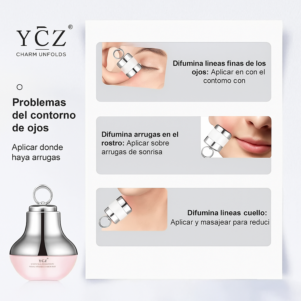 Crema De Ojos De Masaje Eléctrico YCZ Para Ojeras, Firmeza