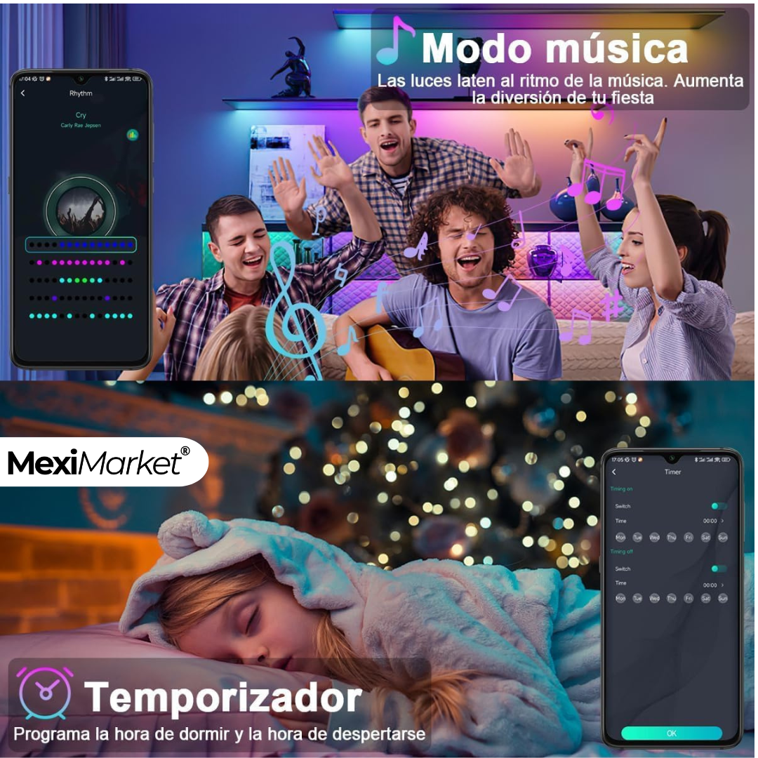 🎄LUCES DECORATIVAS INTELIGENTES PARA ÁRBOL🎄